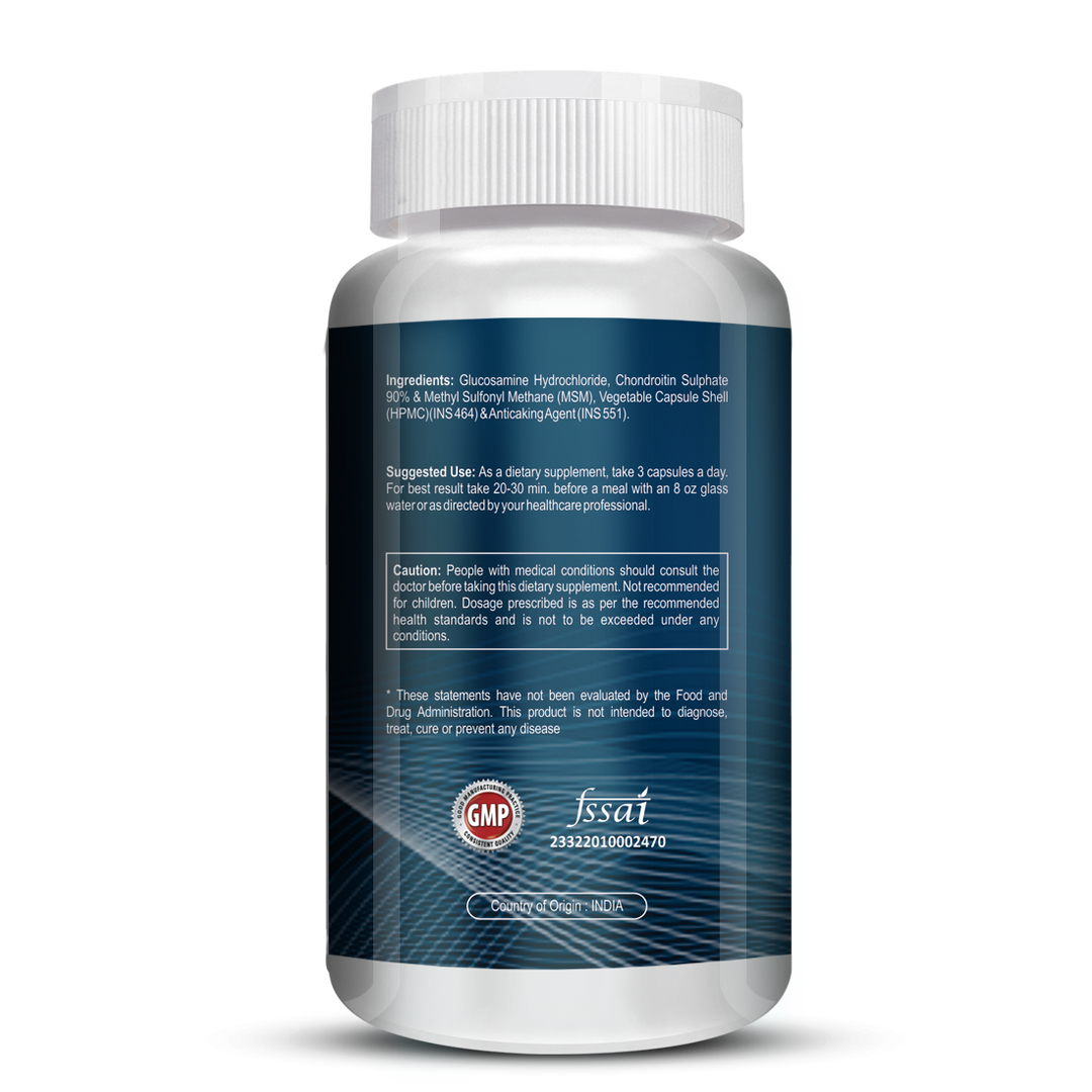 ANC Glucosamine 2000mg With Chondroitin & MSM For Joint Support Supplement, for Joint Pain, Bone, and Muscle Strength, 90 Capsules