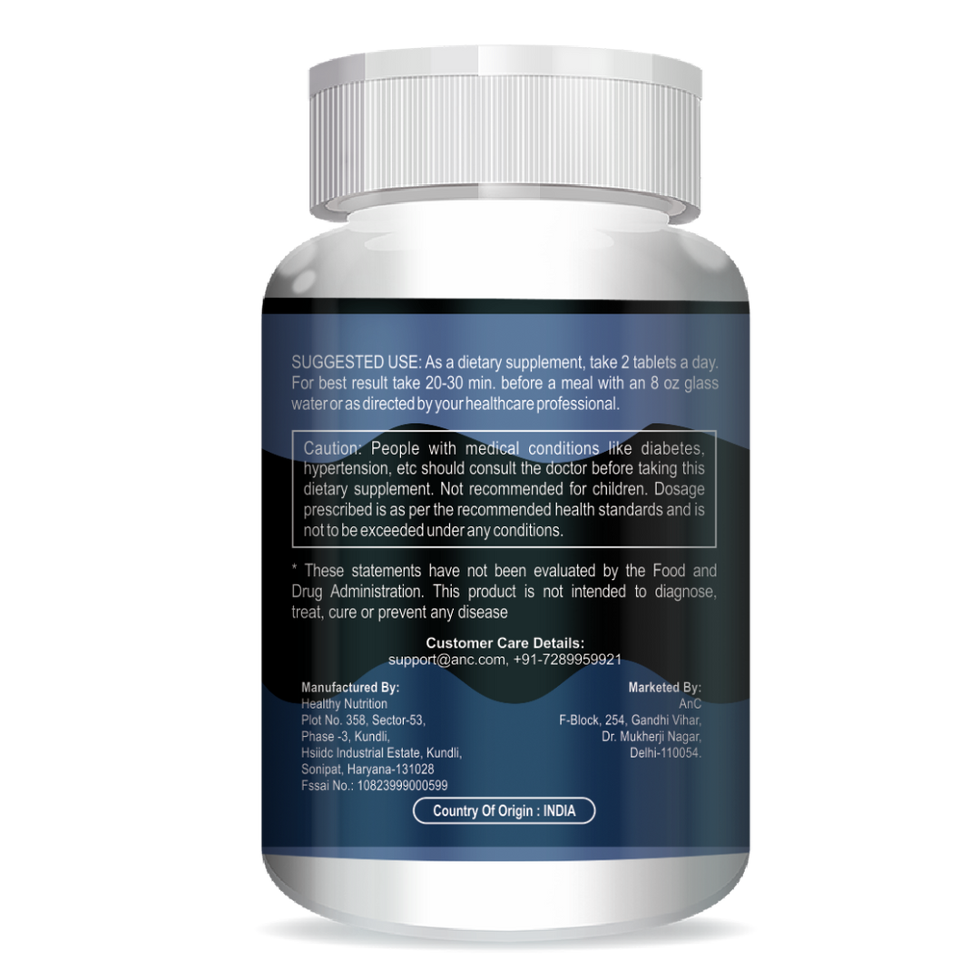 ANC Vision Eye Vitamins good for Eyes with Lutein & Zeaxanthin | Fights Low Eye Vision, Dry Eyes & Retina Health Protects from UV & Blue Light Defence 60 Tablets