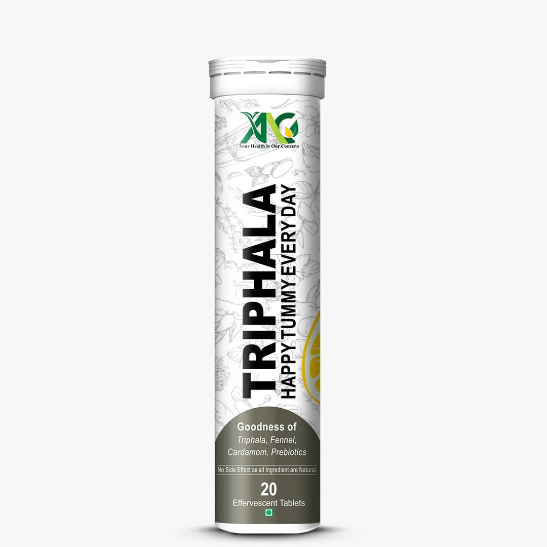 ANC Triphala Effervescent | Relieves Constipation, Colon Cleanse, Improves Digestive Health & Manage Weight | With Ayurvedic Herbs, Triphala &Saunf along with Prebiotic (20 Tablets)
