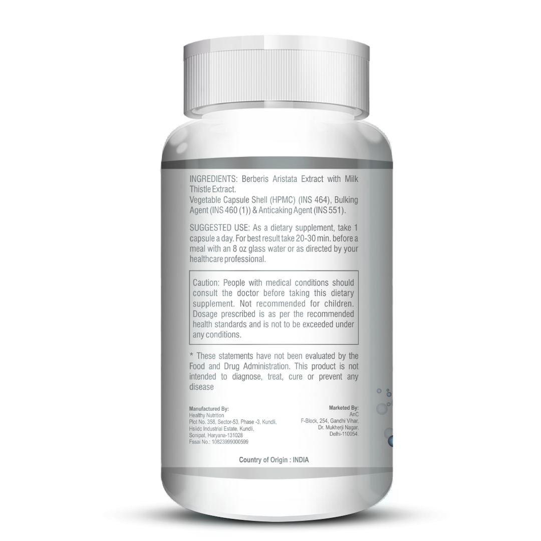 ANC Berberis Berberine 95% with Milk Thistle Vegetable 90 Capsules