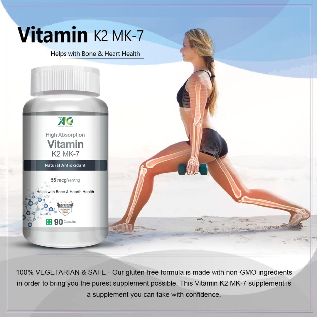 ANC Vitamin K2 MK-7- Support Bone & Heart Health - 55mcg – (90 Capsules)