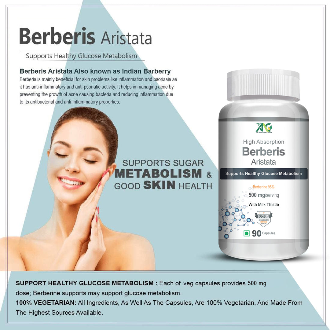 ANC Berberis Berberine 95% with Milk Thistle Vegetable 90 Capsules