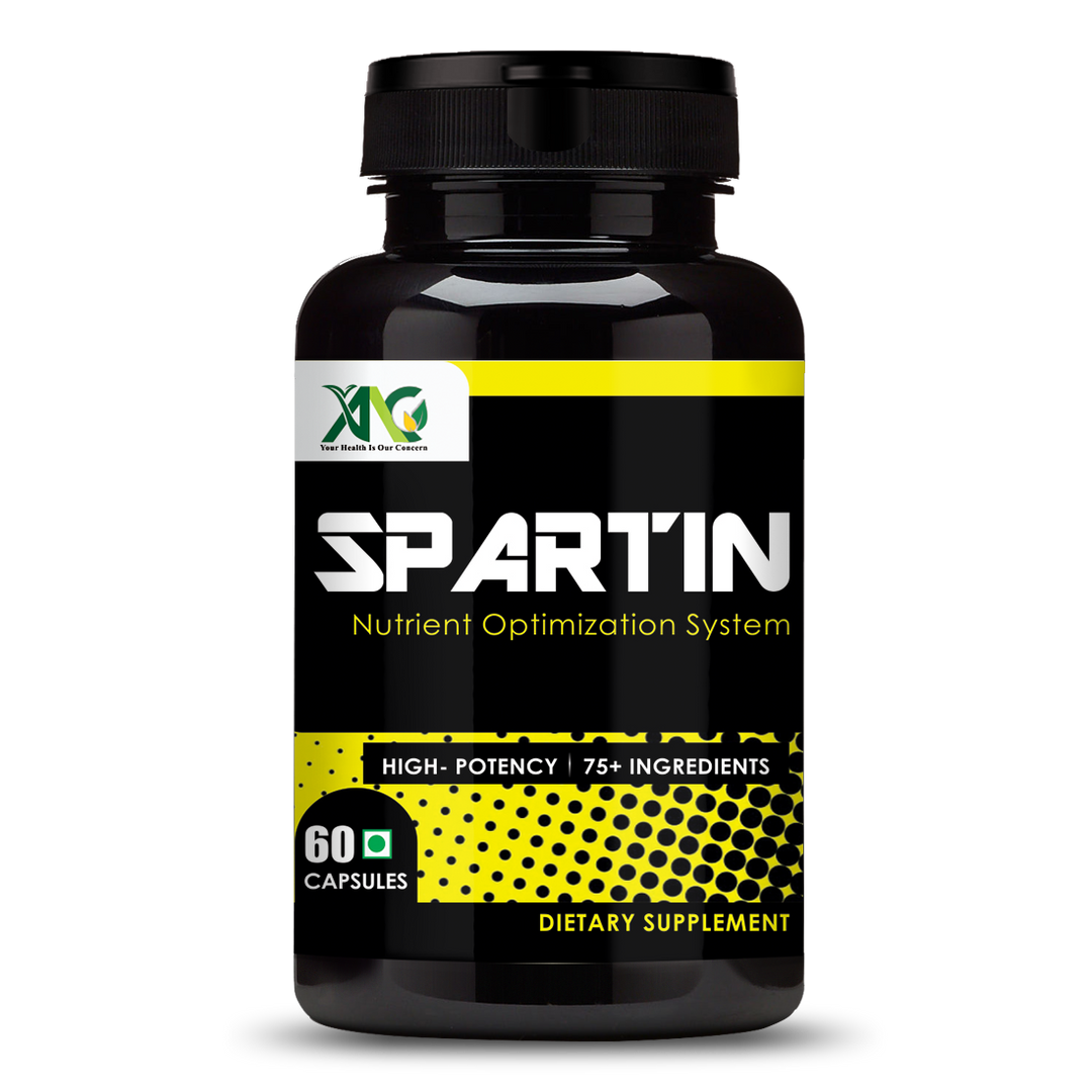 ANC Spartin for Men | Stamina Booster & Energy Support | Enhances Performance, Vitality & Strength | Muscle & Endurance Support | Enriched with Saponins | 60 Capsule