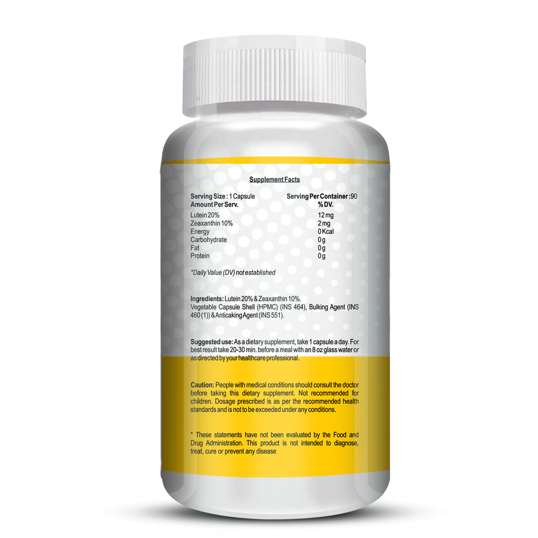ANC Lutein & Zeaxanthin For Fights Low Eye Vision, Dry Eyes & Retina Health Protects from UV & Blue Light Defence 90 Capsules