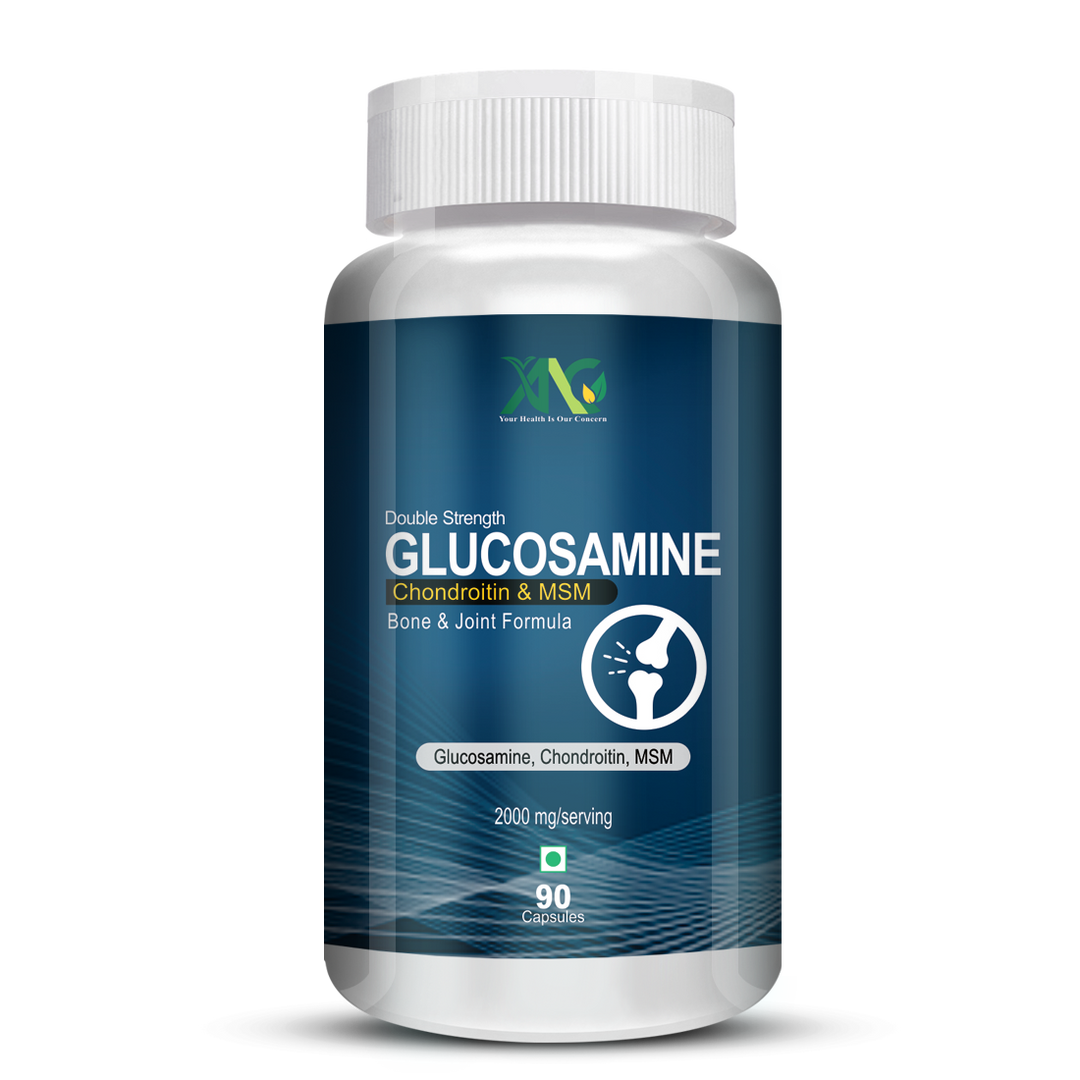 ANC Glucosamine 2000mg With Chondroitin & MSM For Joint Support Supplement, for Joint Pain, Bone, and Muscle Strength, 90 Capsules