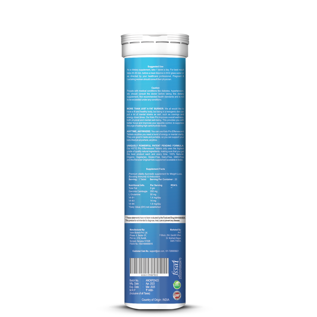 ANC Keto Pro For weight Loss With Effervescent Water Soluble 20 Tablets