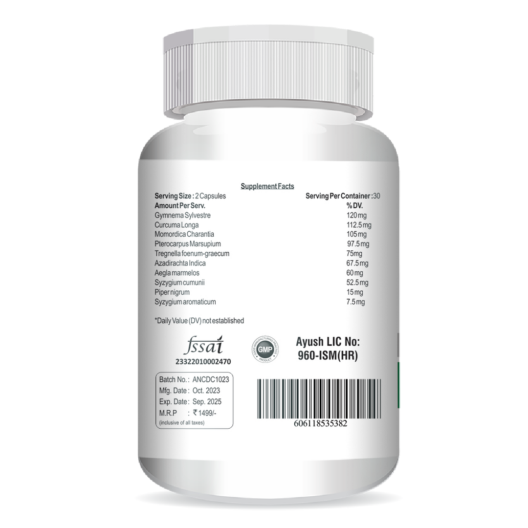 ANC DiabeCode 60 Capsules & Insulix 60 Capsules Support Endocrine Health & Diabetes Control Insulin Resistance | Supports Healthy Energy | Normalize Blood Sugar (Pack Of 2)