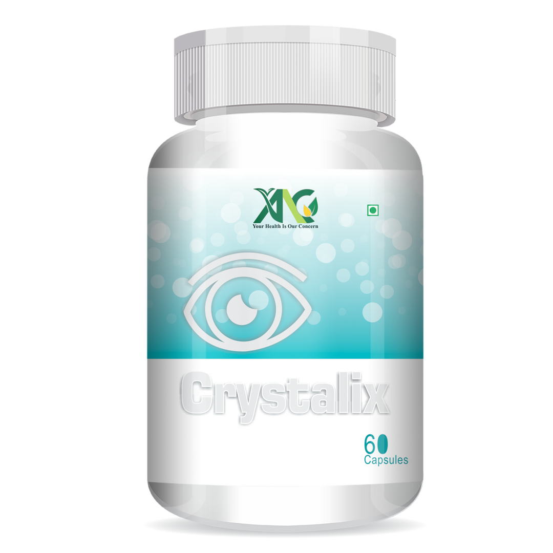 ANC Crystalix Eye Supplement Lutein, Zeaxanthin, Vitamin A, Vitamin B2, Vitamin E Support Eye Health, Helps in Improve Vision, Kids & Adults, Digital Safe Guard, Blue Light, Veg 60 Capsules