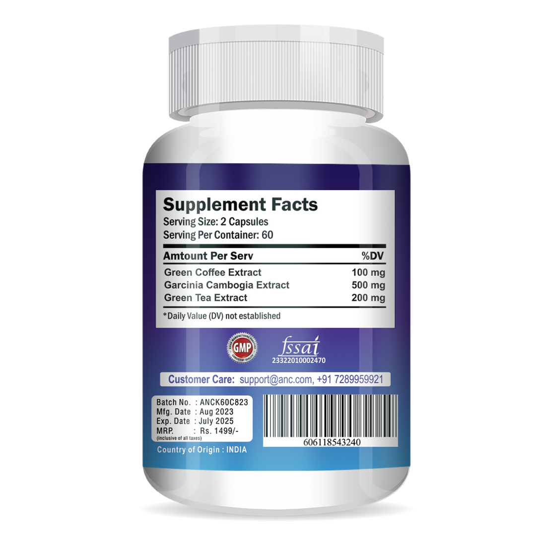 ANC Keto Advaced Weight Loss Formula with Green Tea Extract | Garcinia Combogia (60 Capsules) For Men & Women