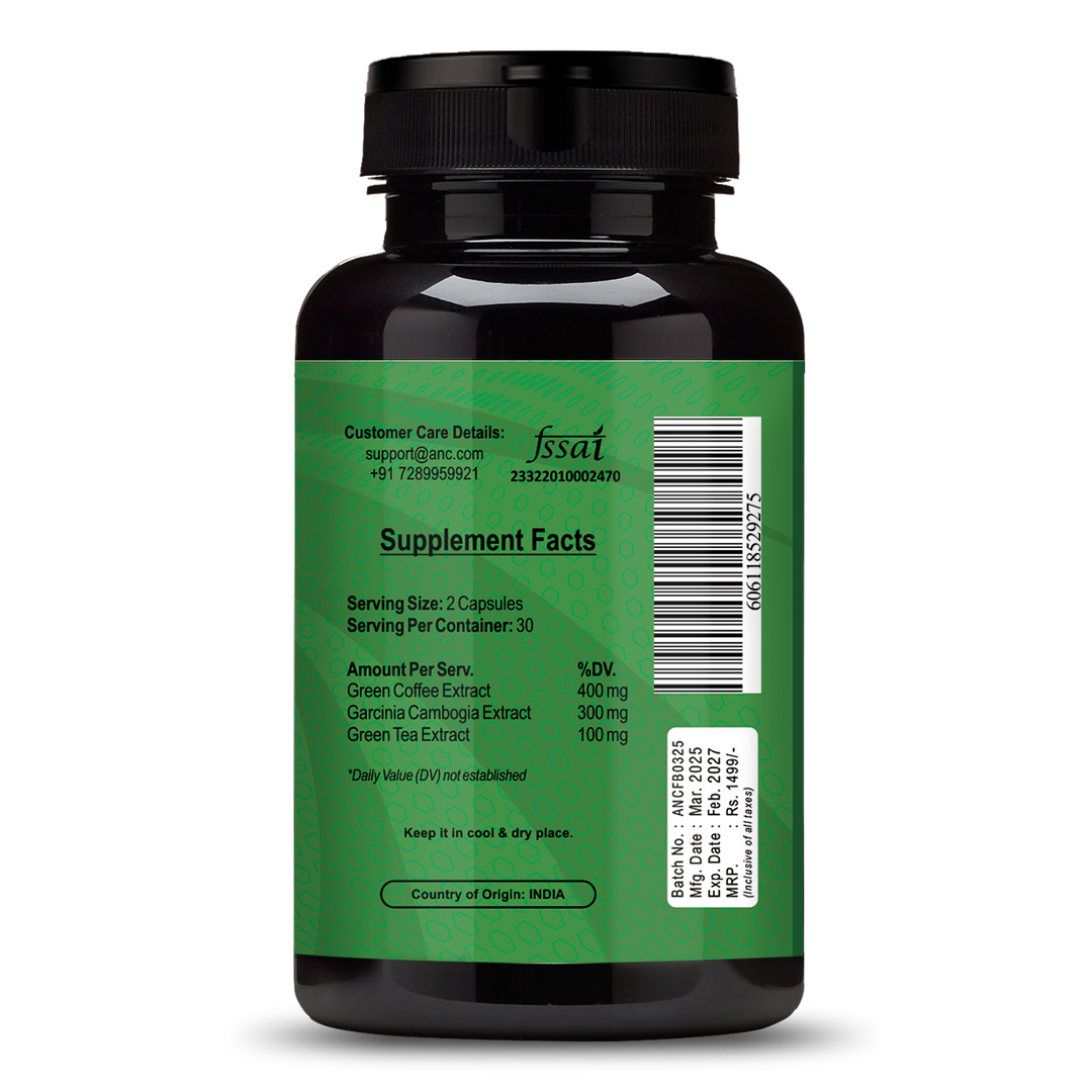 ANC Fat Burner Weight Management for Men & Women for Effective Weight Loss and Fat Burning Results | Target Stubborn Belly Fat, Boost Ketosis, and Enhance Energy Levels (60 Capsules)