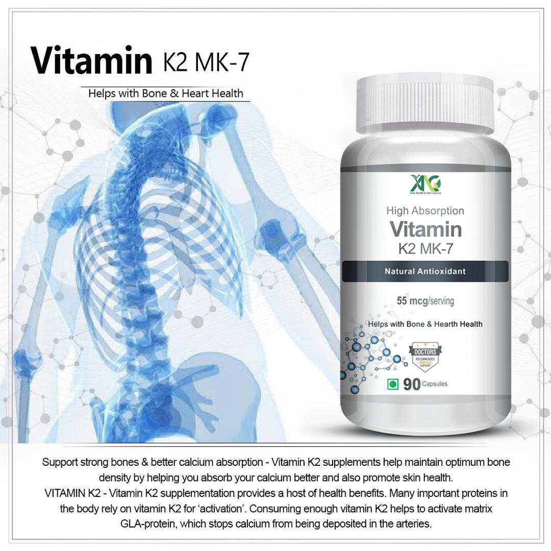 ANC Vitamin K2 MK-7- Support Bone & Heart Health - 55mcg – (90 Capsules)
