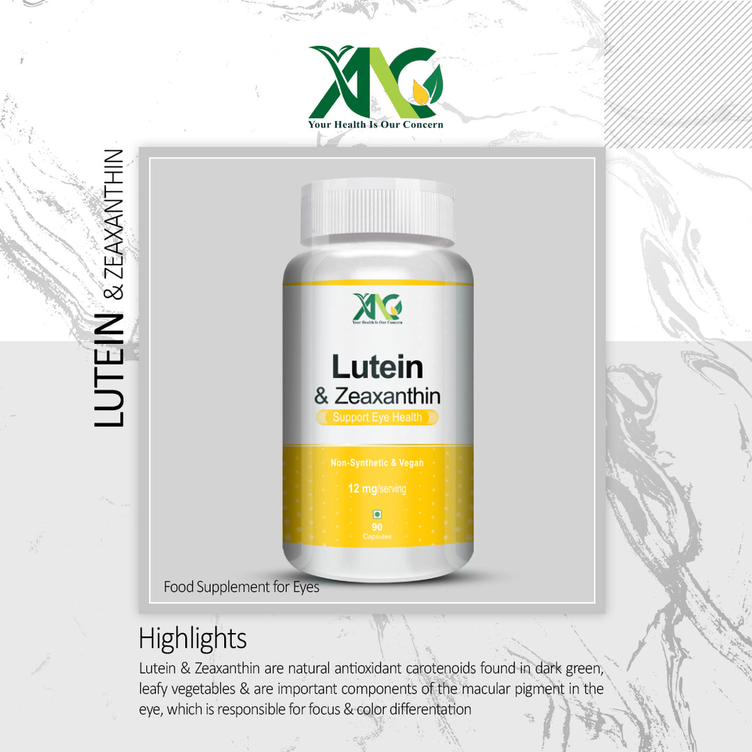 ANC Lutein & Zeaxanthin For Fights Low Eye Vision, Dry Eyes & Retina Health Protects from UV & Blue Light Defence 90 Capsules