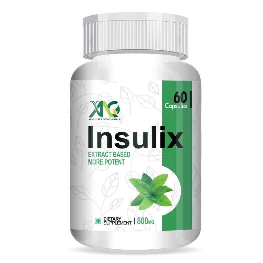 ANC Insulix Ayurvedic Blood Sugar Supplement, Natural supplement with 11 Rare herbs Promotes Healthy Digestion Heart Health, Helps Intestinal Glucose – (60 Capsules)