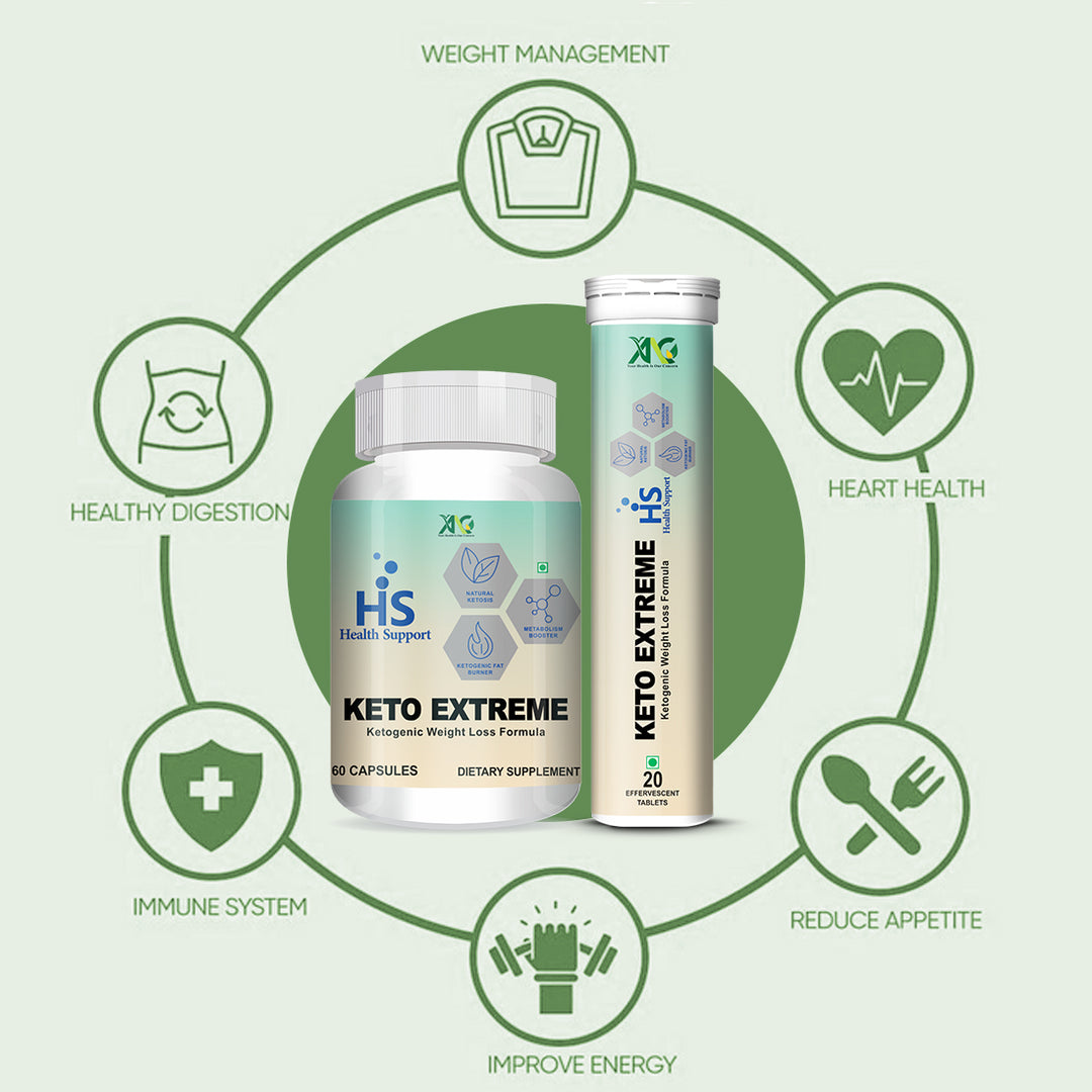 ANC Keto Extreme 60 Capsules & Effervescent Water Soluble 20 Tablets Ketogenic Weight Loss Formula with Garcinia Cambogia Extract Fat Burner | Metabolism Booster