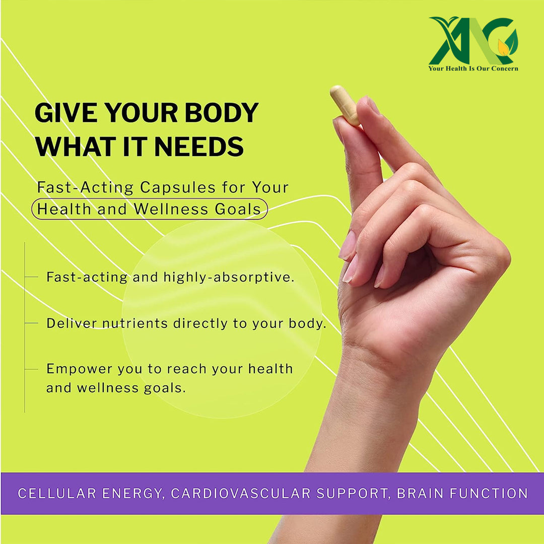 ANC High Absorption CoQ10 with Turmeric - Antioxidant Nutritional Supplements, Heart Health & Healthy Brain Function -Ubiquinol for Mitochondrial Health - Extra Strength Coenzyme Q10 200mg 60 Capsules