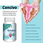 Load image into Gallery viewer, ANC Concivo Women fertility supplement | Facilitate natural coception | Natural conceive tablets | Fertility booster tablets | Nutrition For Women Planning Pregnancy | Supports Timely Ovulation | 60 Veg Tablets
