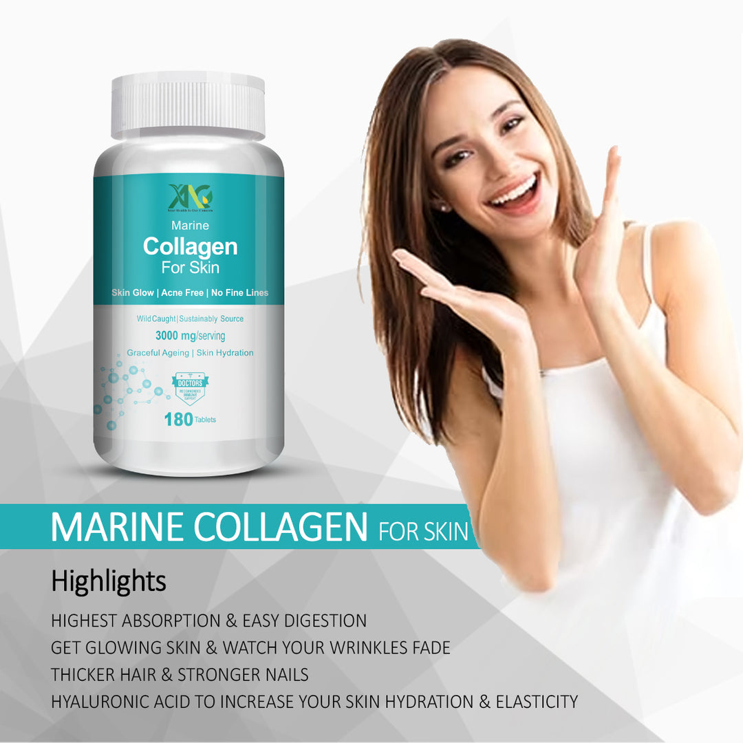 ANC Marine Collagen 3000Mg With Biotin & Vitamin C For Skin, Healthy Hair, Nails & Joints 180 Tablets