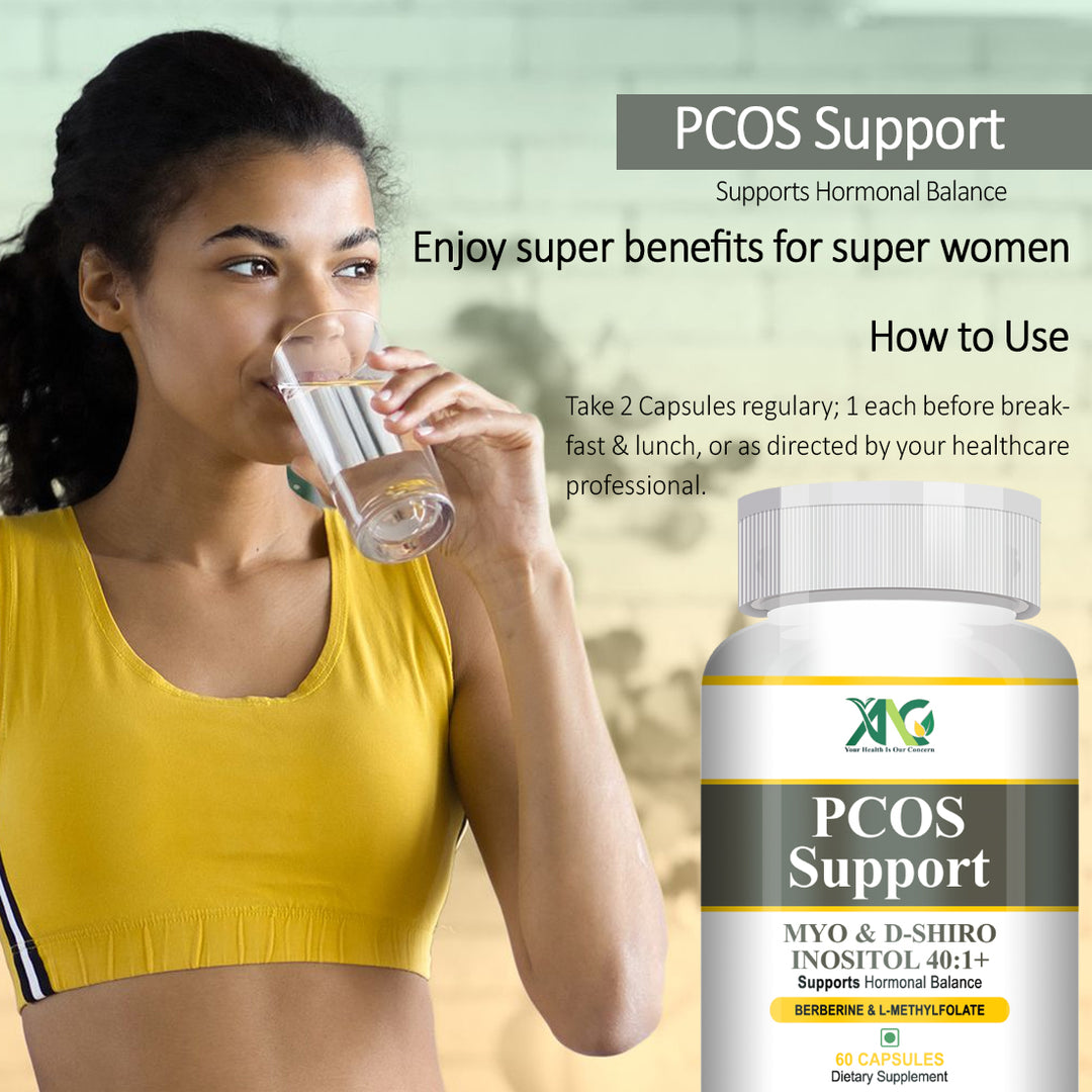 ANC PCOS Supplement - 40:1 Ratio 2000mg Myo-Inositol to 50mg with PCOS Vitamins & Minerals for women 60 Capsules