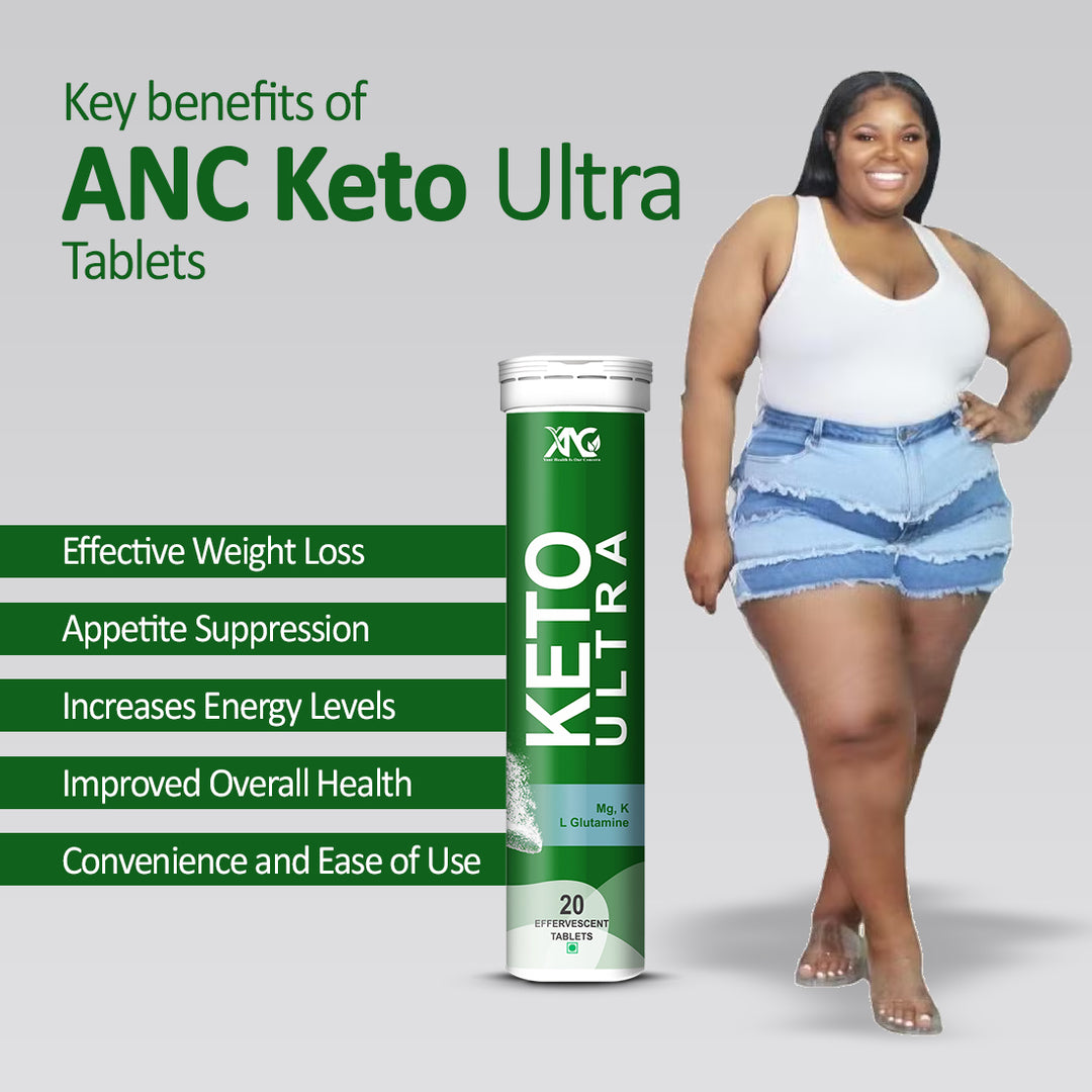 ANC Keto Ultra For Weight Loss & Body Fat Reduction With Effervescent Water Soluble (20 Tablets)