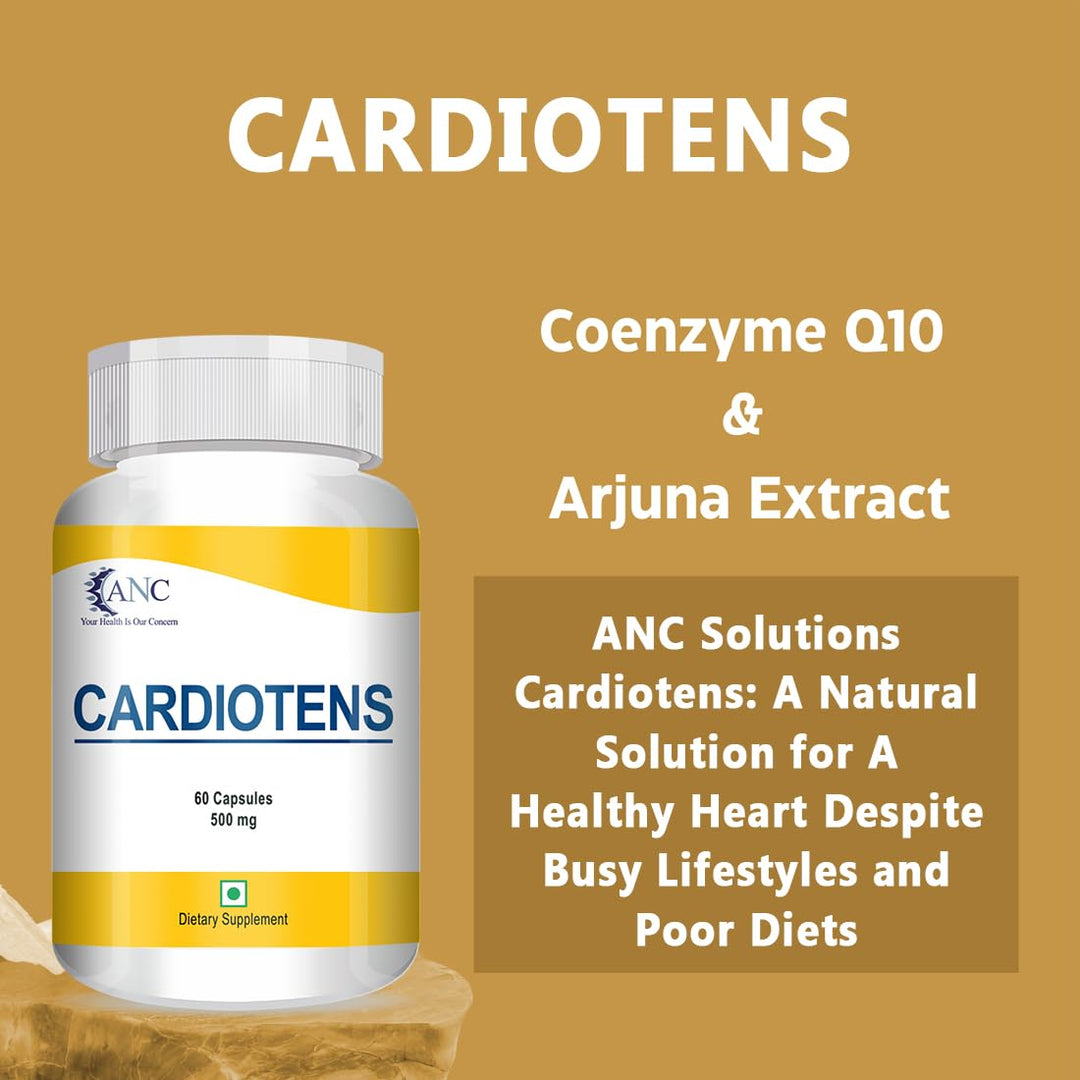 ANC CARDIOTENS & CARDIOTENS PLUS WIth Arjuna Extract & Moringa Extract For Heart Health Supplement, Antioxidants 60 Capsules (Pack of 2)