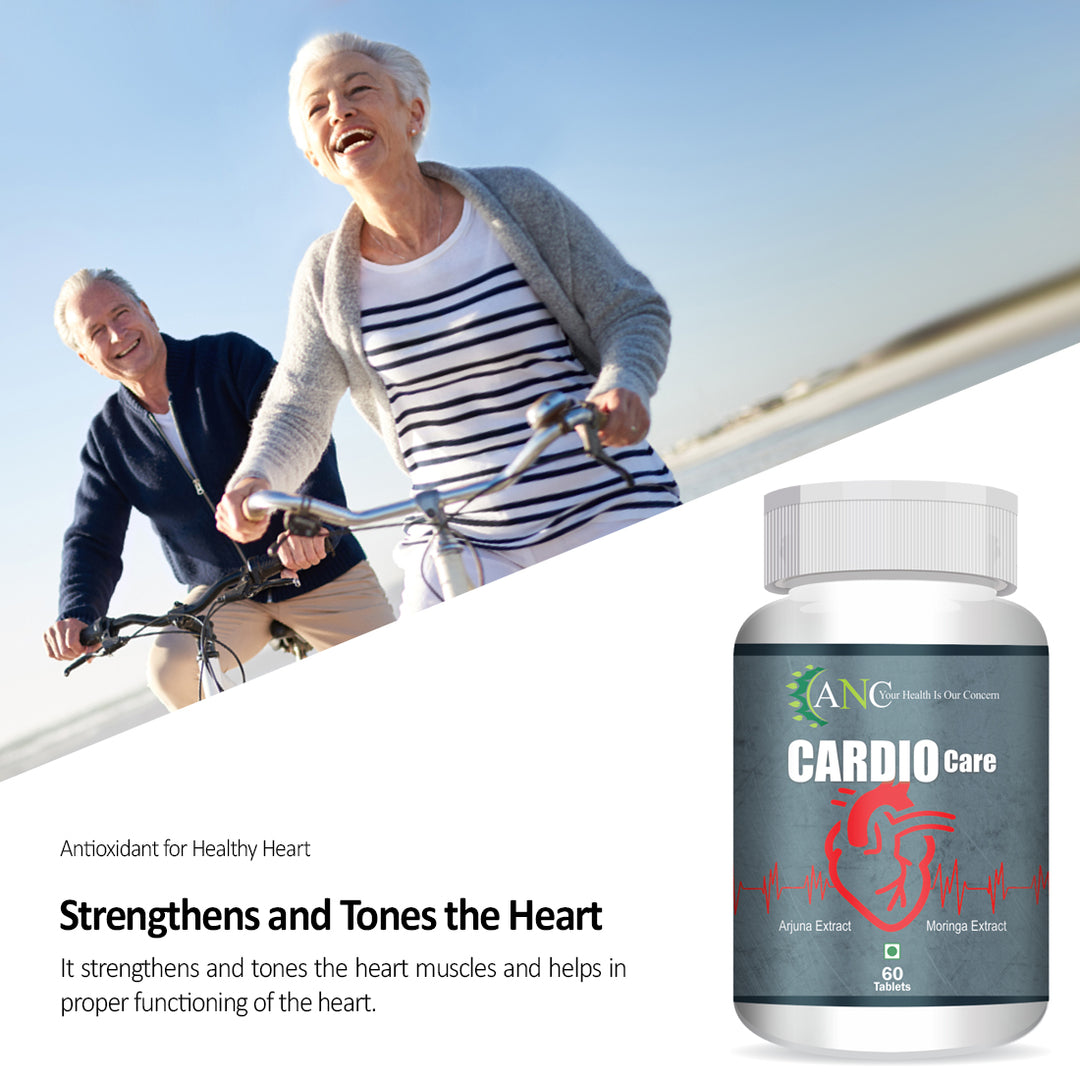 ANC Cardio Care Arjuna Extract & Moringa Extract for Heart Health & Cholesterol Control 60 Tablets for Men & Women