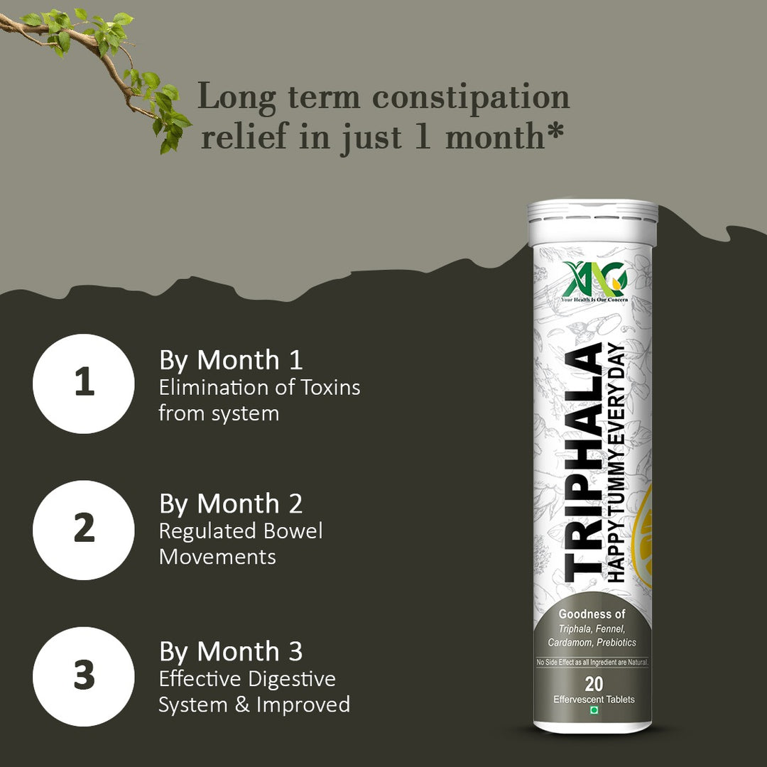 ANC Triphala Effervescent | Relieves Constipation, Colon Cleanse, Improves Digestive Health & Manage Weight | With Ayurvedic Herbs, Triphala &Saunf along with Prebiotic (20 Tablets)