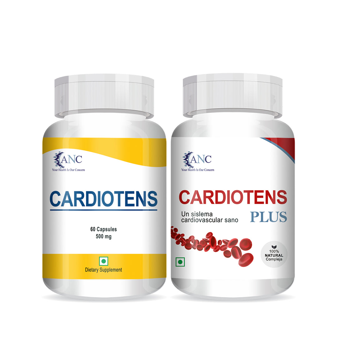 ANC CARDIOTENS & CARDIOTENS PLUS WIth Arjuna Extract & Moringa Extract For Heart Health Supplement, Antioxidants 60 Capsules (Pack of 2)