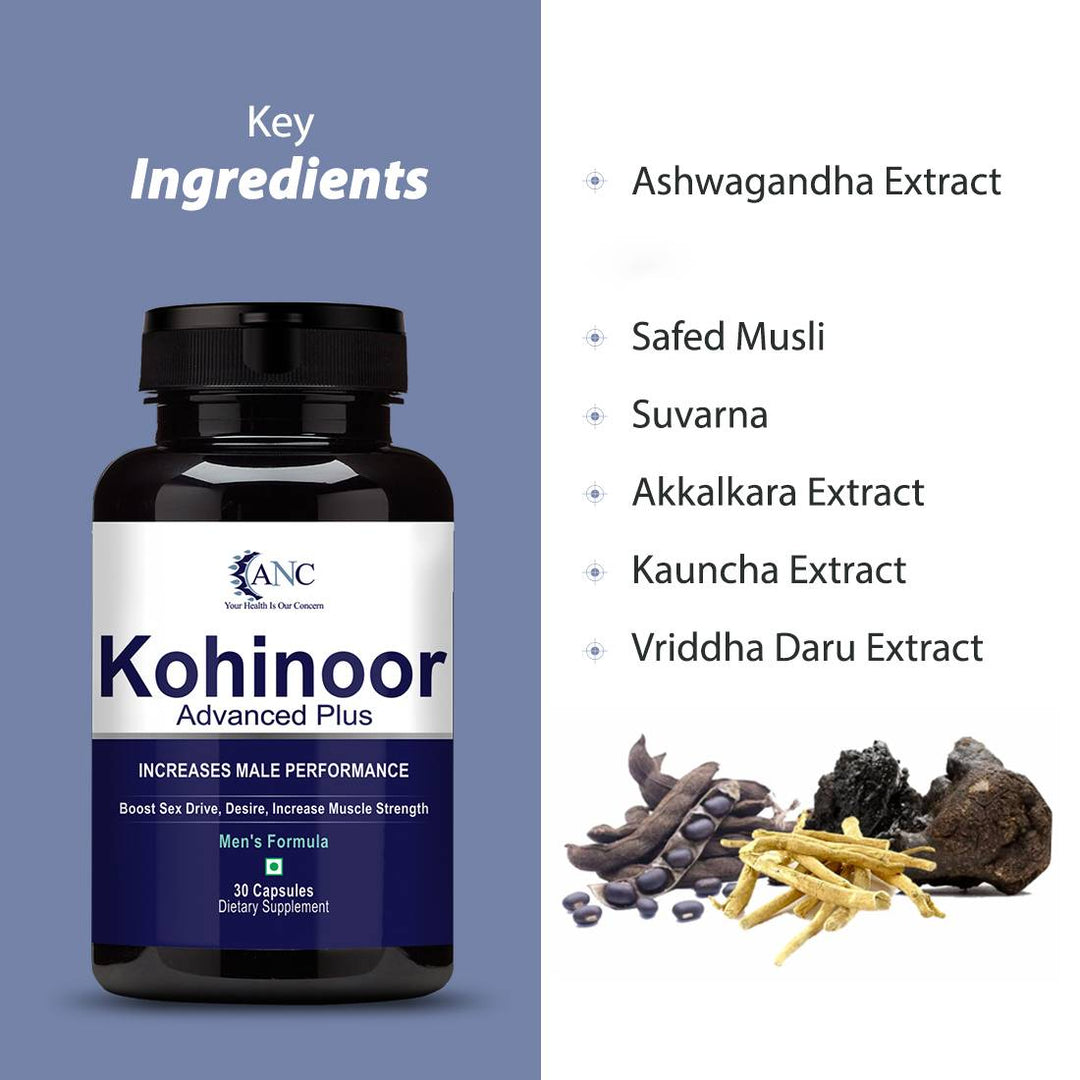 ANC Kohinoor Advance Plus Veg 30 Capsules Help In Support Men Health